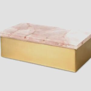 Oliver Bonas Resin Agate & Brass Decorative Storage Box